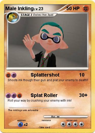 Pokemon Male Inkling