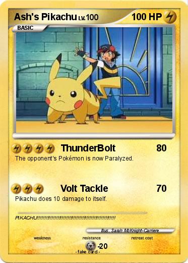 Pokemon Ash's Pikachu