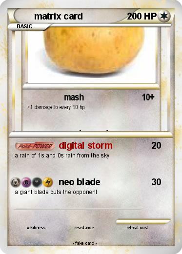 Pokemon matrix card