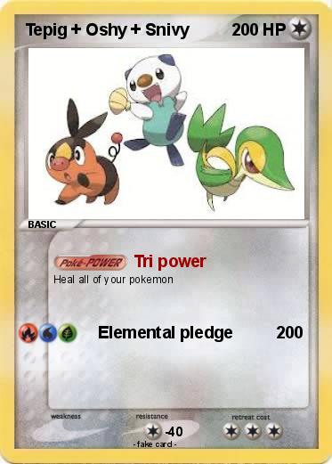 Pokemon Tepig + Oshy + Snivy