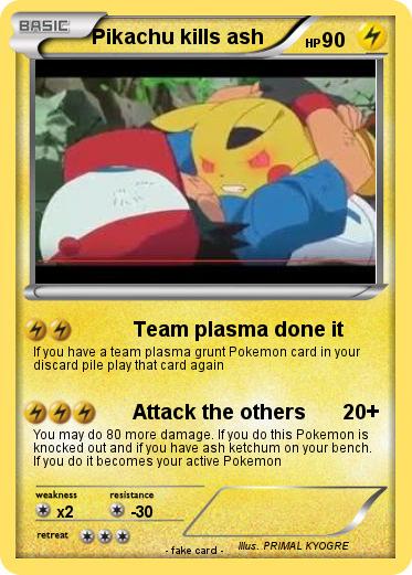 Pokemon Pikachu kills ash