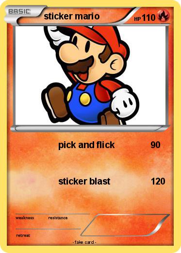 Pokemon sticker mario