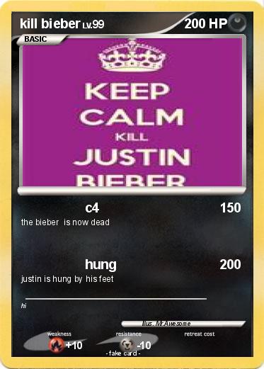 Pokemon kill bieber