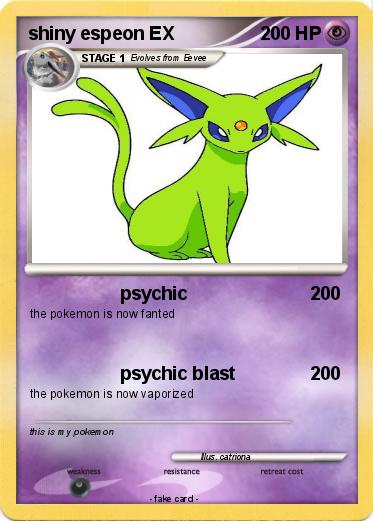 Pokemon shiny espeon EX