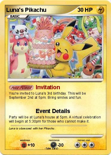Pokemon Luna's Pikachu