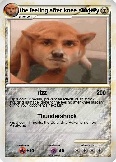 Pokemon the feeling after knee surgery