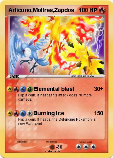 Pokemon Articuno,Moltres,Zapdos