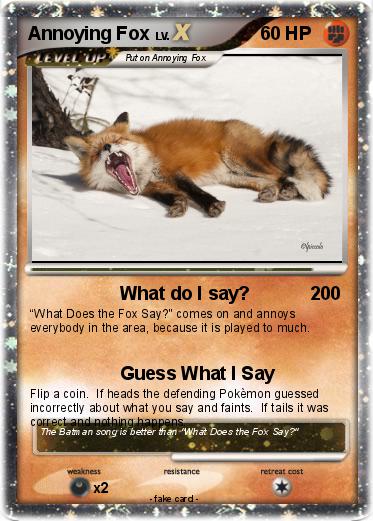 Pokemon Annoying Fox