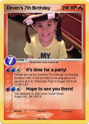 Pokemon Deven's 7th Birthday