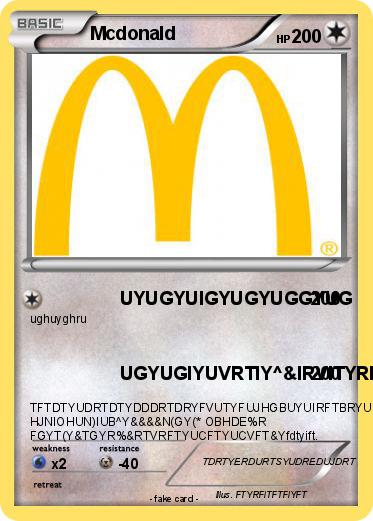 Pokemon Mcdonald