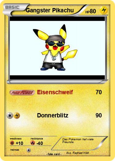 Pokemon Gangster Pikachu