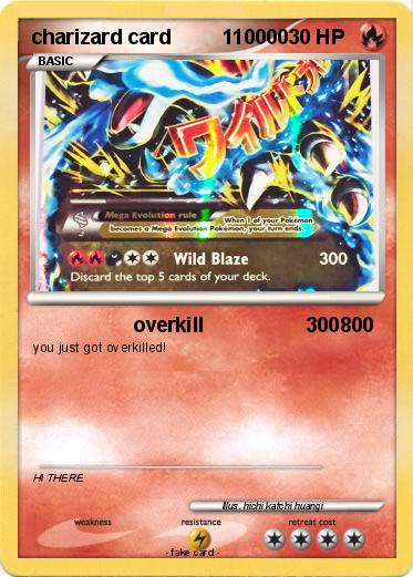 Pokemon charizard card         110000