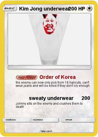 Pokemon Kim Jong underwear