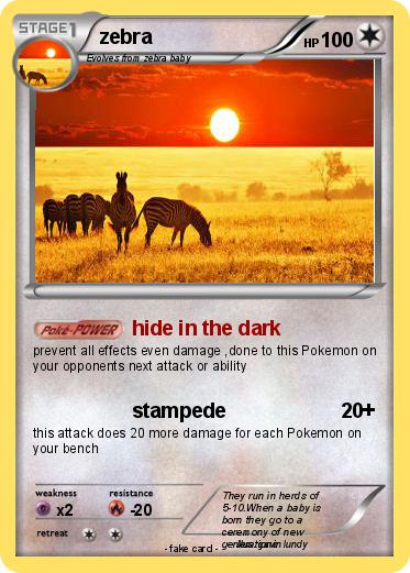 Pokemon zebra