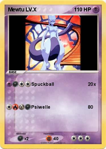 Pokemon Mewtu LV.X