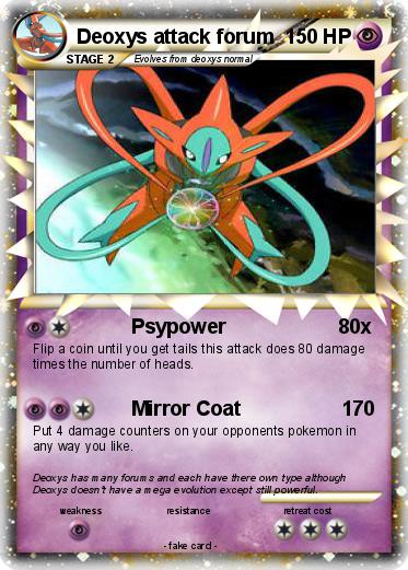 Pokemon Deoxys attack forum