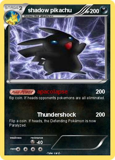 Pokemon shadow pikachu