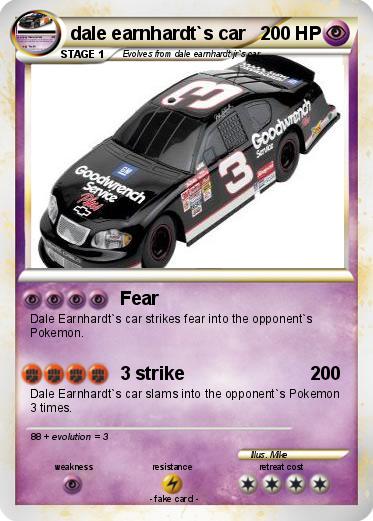 Pokemon dale earnhardt`s car