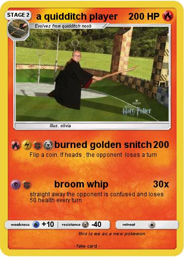Pokemon a quidditch player