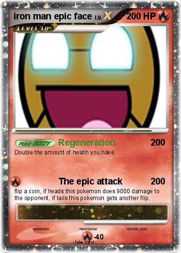 Pokemon iron man epic face