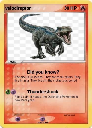 Pokemon velociraptor