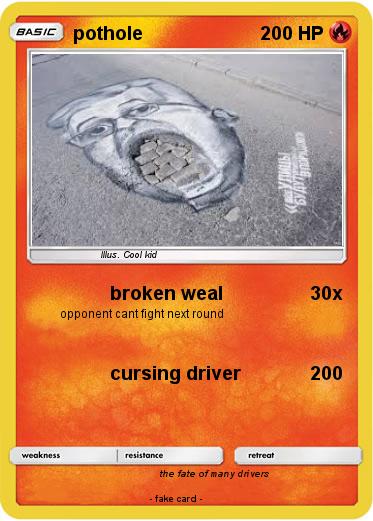 Pokemon pothole