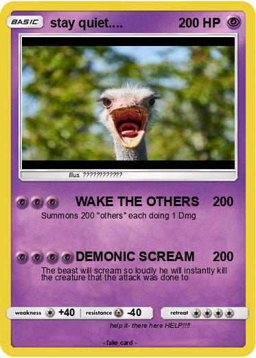 Pokemon stay quiet....