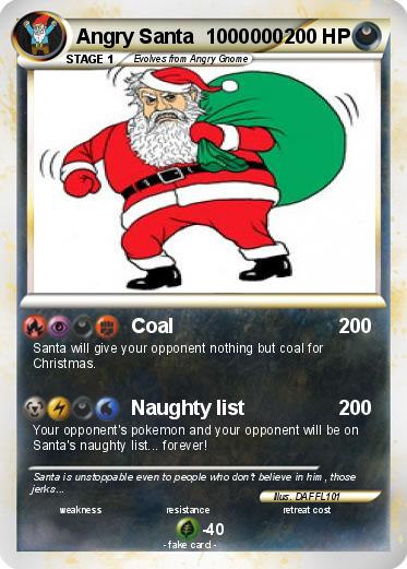 Pokemon Angry Santa  1000000
