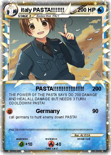 Pokemon italy PASTA!!!!!!!!