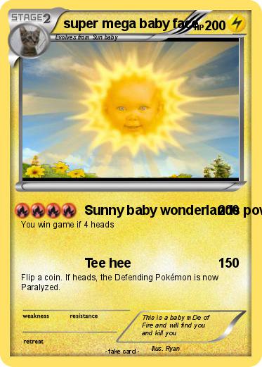 Pokemon super mega baby face
