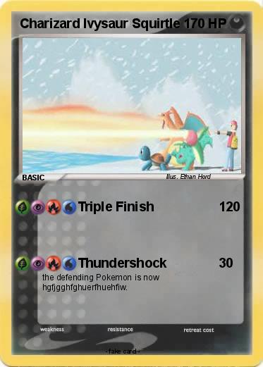 Pokemon Charizard Ivysaur Squirtle