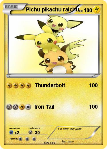 Pokemon Pichu pikachu raichu