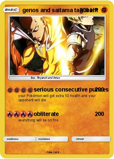 Pokemon genos and saitama tag team