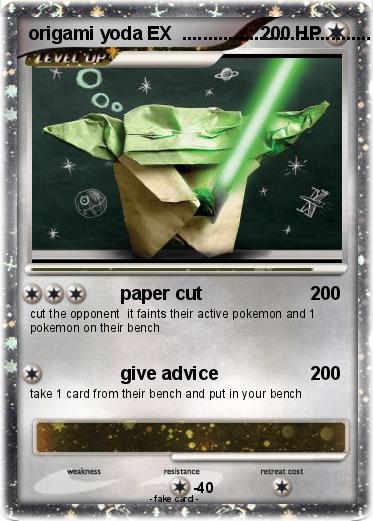 Pokemon origami yoda EX  ......................................