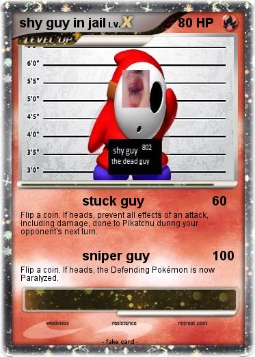 Pokemon shy guy in jail