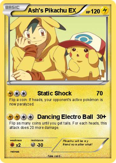 Pokemon Ash's Pikachu EX