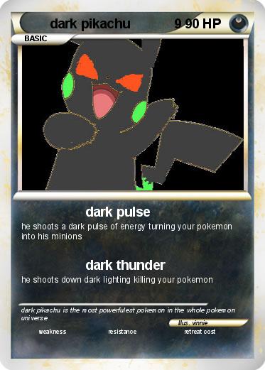 Pokemon dark pikachu            9