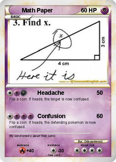 Pokemon Math Paper