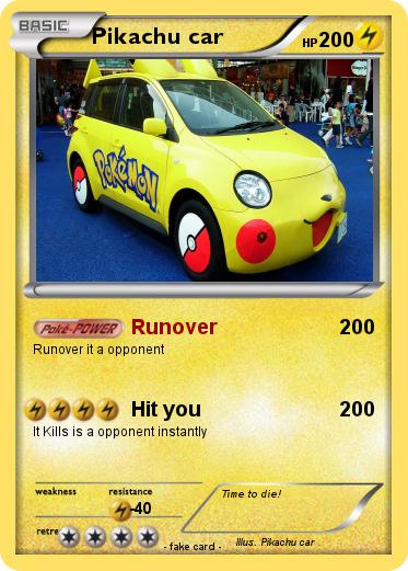 Pokemon Pikachu car