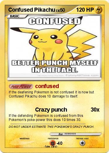 Pokemon Confused Pikachu