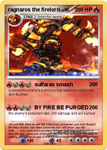 Pokemon ragnaros the firelord