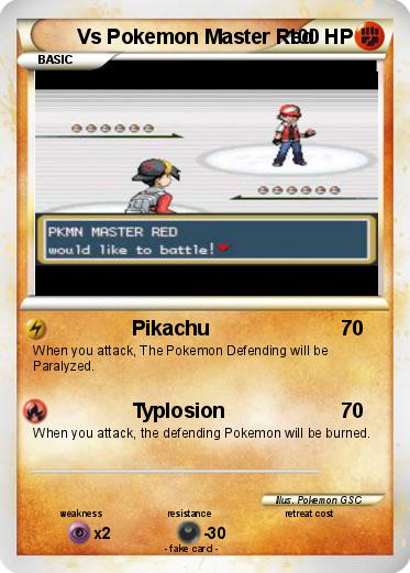 Pokemon Vs Pokemon Master Red