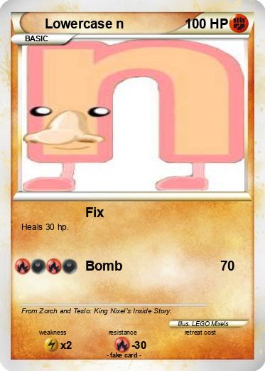 Pokemon Lowercase n