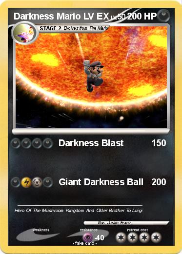Pokemon Darkness Mario LV EX