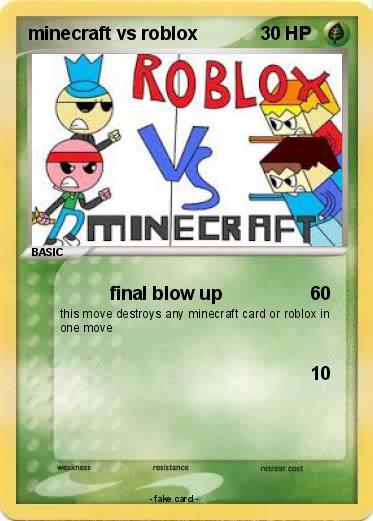 Pokemon Minecraft Vs Roblox - minecraft versus roblox roblox