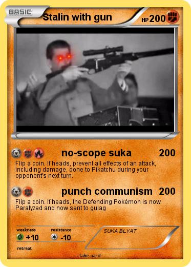 Pokemon Stalin with gun