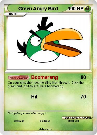Pokemon Green Angry Bird