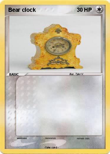 Pokemon Bear clock