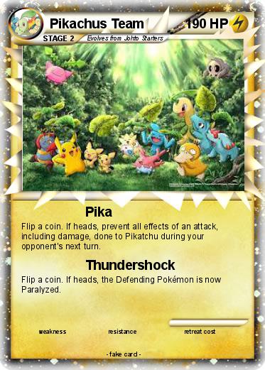 Pokemon Pikachus Team