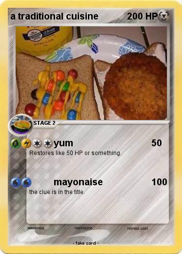 Pokemon a traditional cuisine